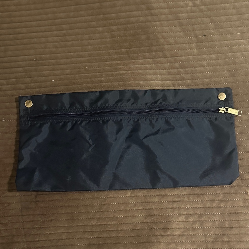 Jaguar Dark Blue Nylon Snap Zipper Pouch